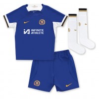 Camisa de Futebol Chelsea Conor Gallagher #23 Equipamento Principal Infantil 2023-24 Manga Curta (+ Calças curtas)